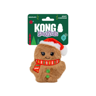 KONG Holiday Snuzzles Mini Santa Gingerbread Extra Small